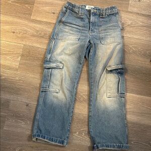 Denim Cargo Pants